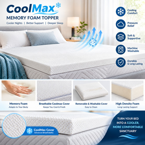 Memory foam mattress topper - memory,