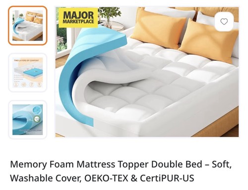 Memory foam mattress topper - memory,