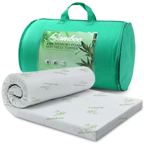 4cm bamboo mattress topper - bamboo,